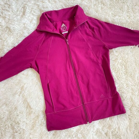 Adidas Women's Climalite Zip-Up Athletic Jacket - Picture 1 of 4